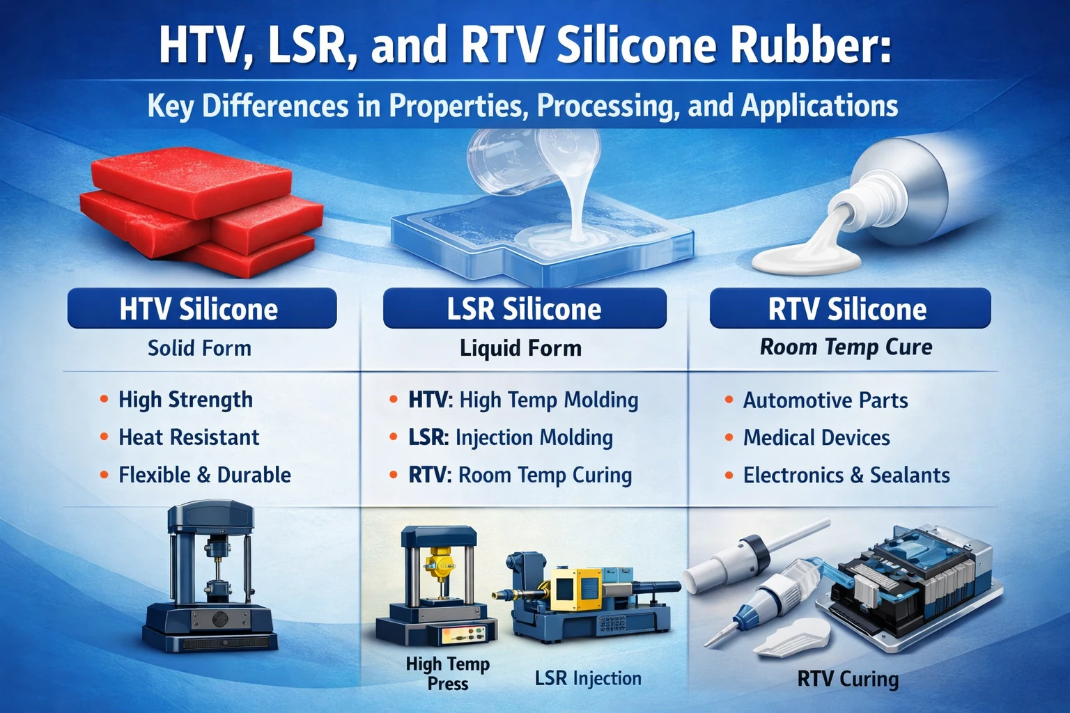 htv-vs-lsr-vs-rtv-silicone-rubber-differences