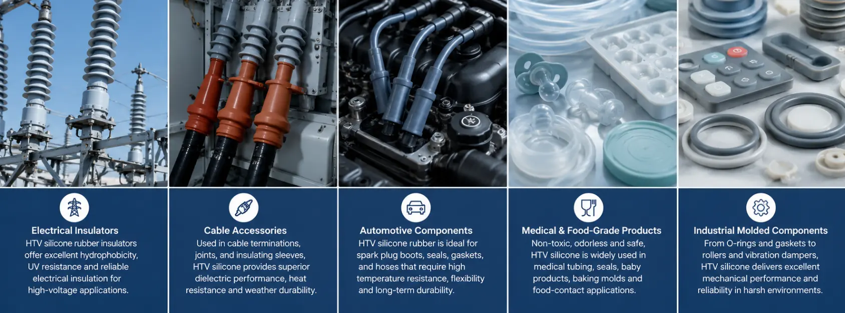 5 htv silicone rubber application