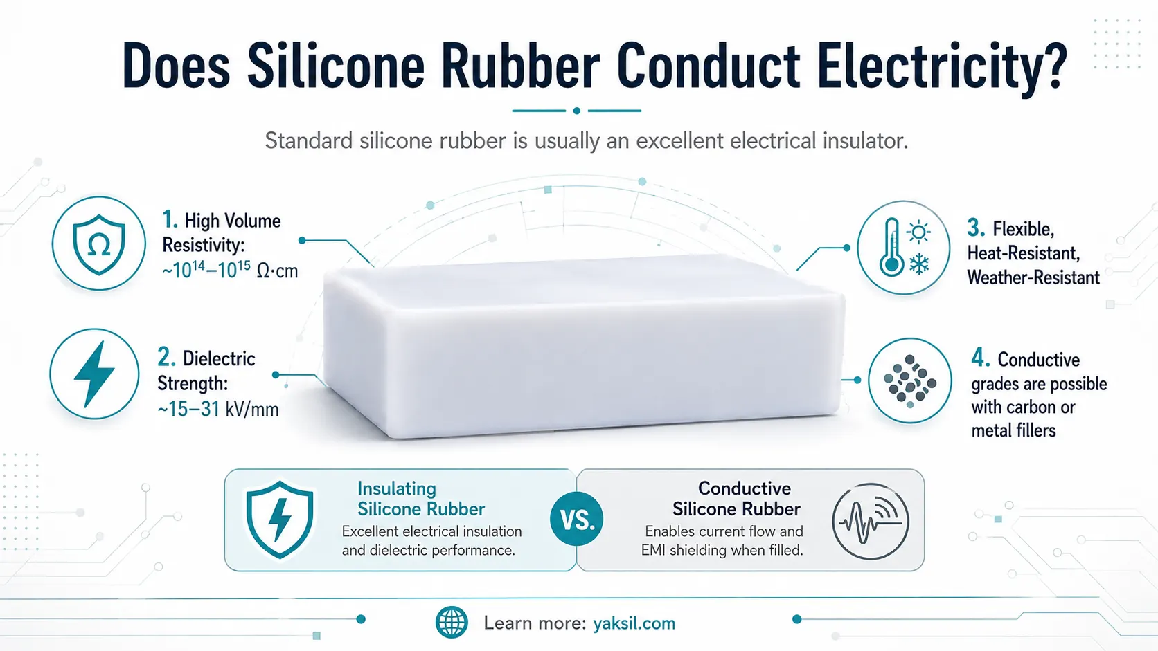 silicone rubber conduct electricity