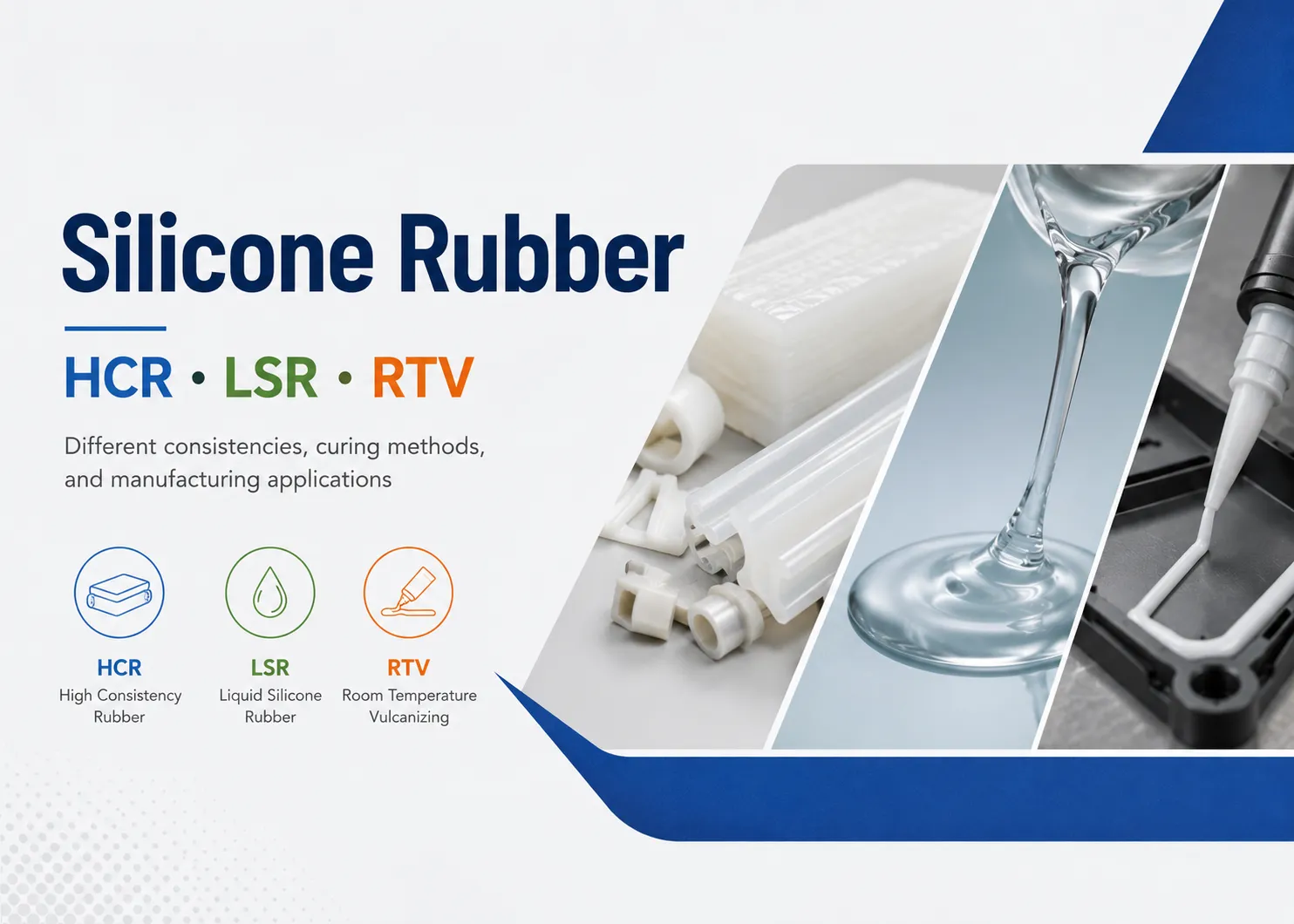 3 forms of silicone rubber