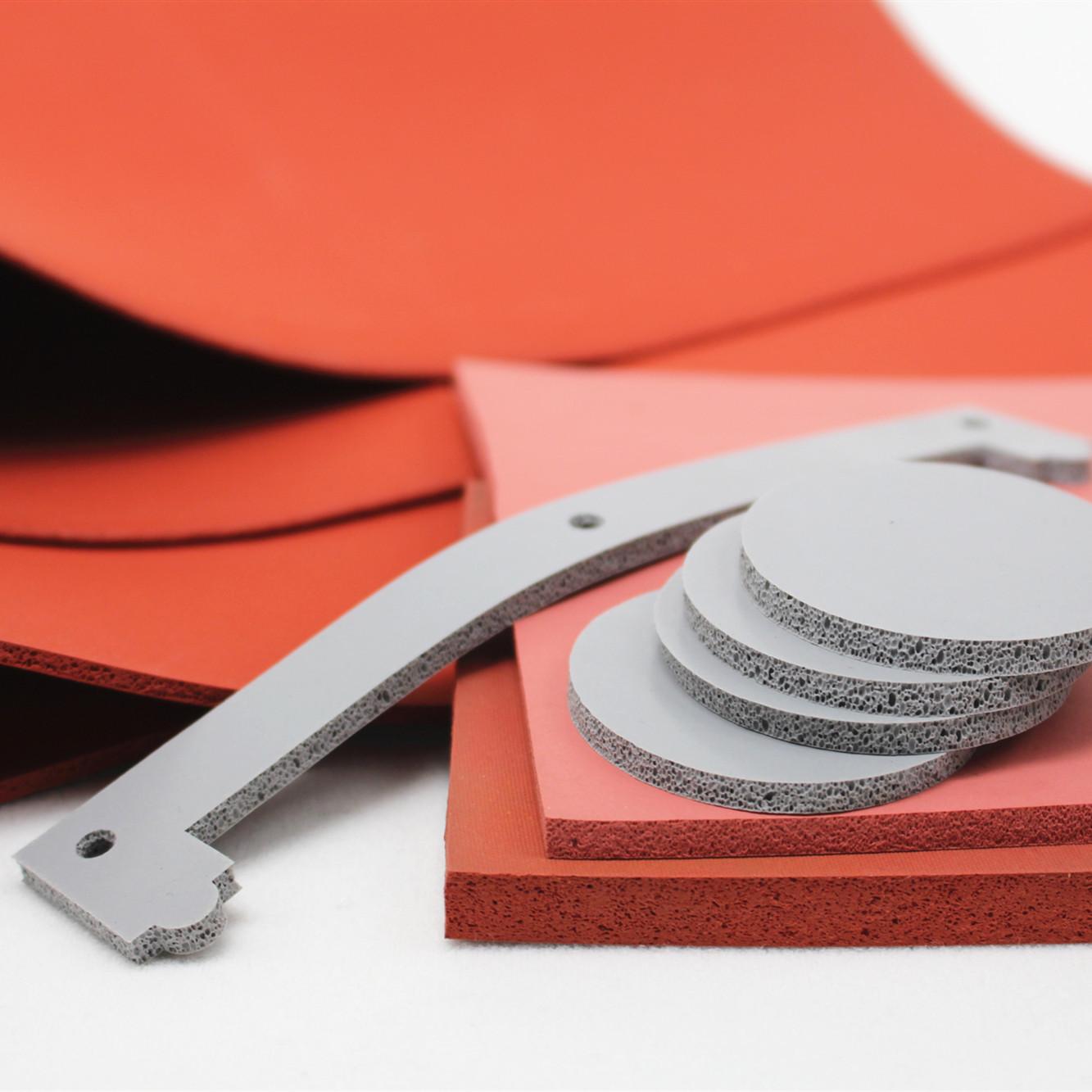 Silicone foam or silicone sheet material used for sealing conversion